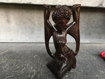 Dame, donkerbruin, van hoogwaardig houtsnijwerk beschikbaar voor biedingen