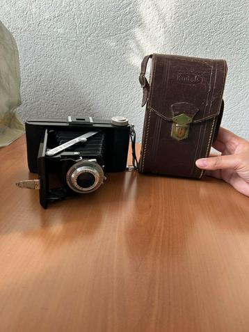 Agfa Billy Vouwcamera + Kodak Leren Tas beschikbaar voor biedingen