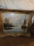 Schilderij van zeilboot op water, Ophalen