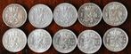 Ziveren guldens 10x - Diverse jaren, Postzegels en Munten, Munten | Nederland, 1 gulden, Koningin Juliana, Setje, Zilver
