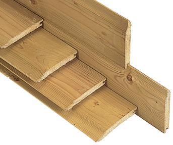 schuttingplanken rabat geïmpregneerd in diverse lengtes, Tuin en Terras, Palen, Balken en Planken, Nieuw, Planken, 250 cm of meer