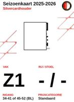 Feyenoord - Telstar | 1x kaart vak Z1 | Zondag 22 februari, Seizoenskaart, Twee personen, Februari
