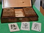 Speelkist of Kaartkist met veel benen fiches, Ophalen of Verzenden