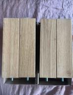 IKEA Burfjord Poten - Eikenhout, Huis en Inrichting, Slaapkamer | Bedden, 90 cm, Eenpersoons, Ophalen of Verzenden, Zo goed als nieuw