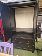 IKEA HEMNES kledingkast | Zwartbruin | 110 x 61,5 x 197 cm, Ophalen, Gebruikt, 100 tot 150 cm, Ikea