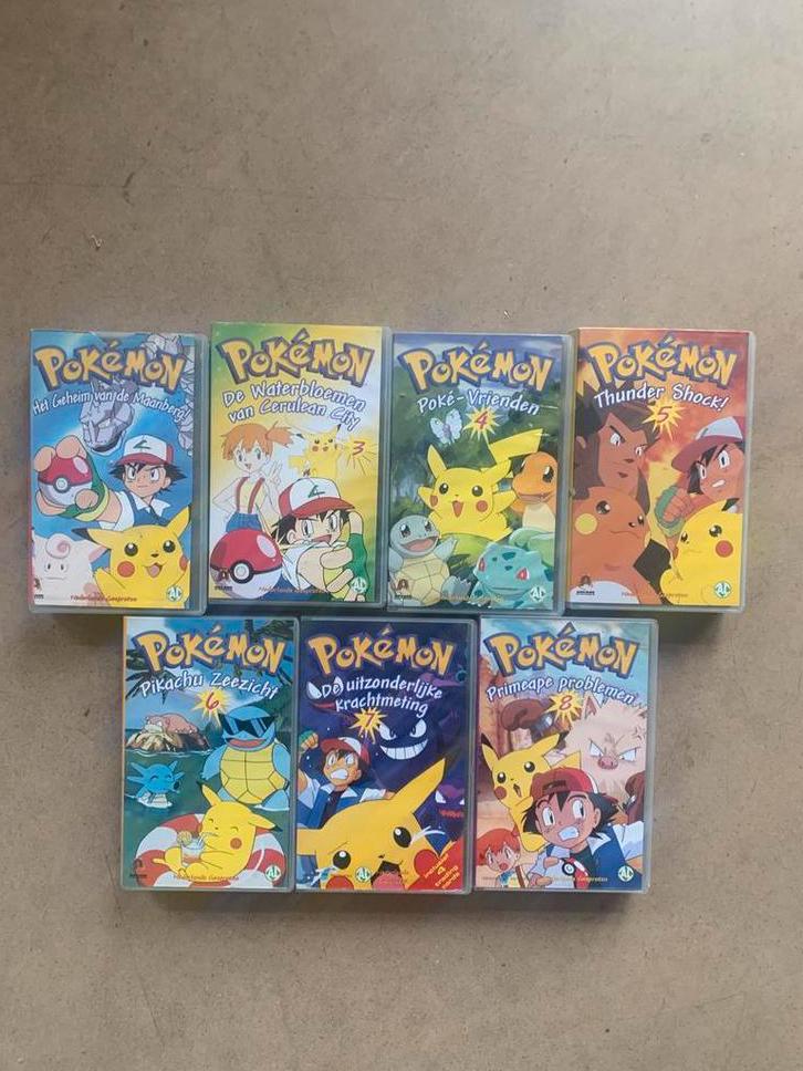 Oude Pokemon VHS Collectie, Cd's en Dvd's, VHS | Kinderen en Jeugd, Gebruikt, Tekenfilm, Alle leeftijden, Kinderprogramma's en -films