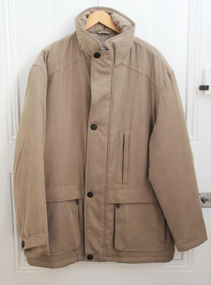 warme beige outdoor winterjas C&A, microvezel, maat 52, Kleding | Heren, Jassen | Winter, Zo goed als nieuw, Maat 52/54 (L), Beige