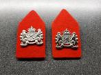 Kraag emblemen  -  Nationale Reserve., Verzamelen, Ophalen of Verzenden, Landmacht, Nederland, Embleem of Badge