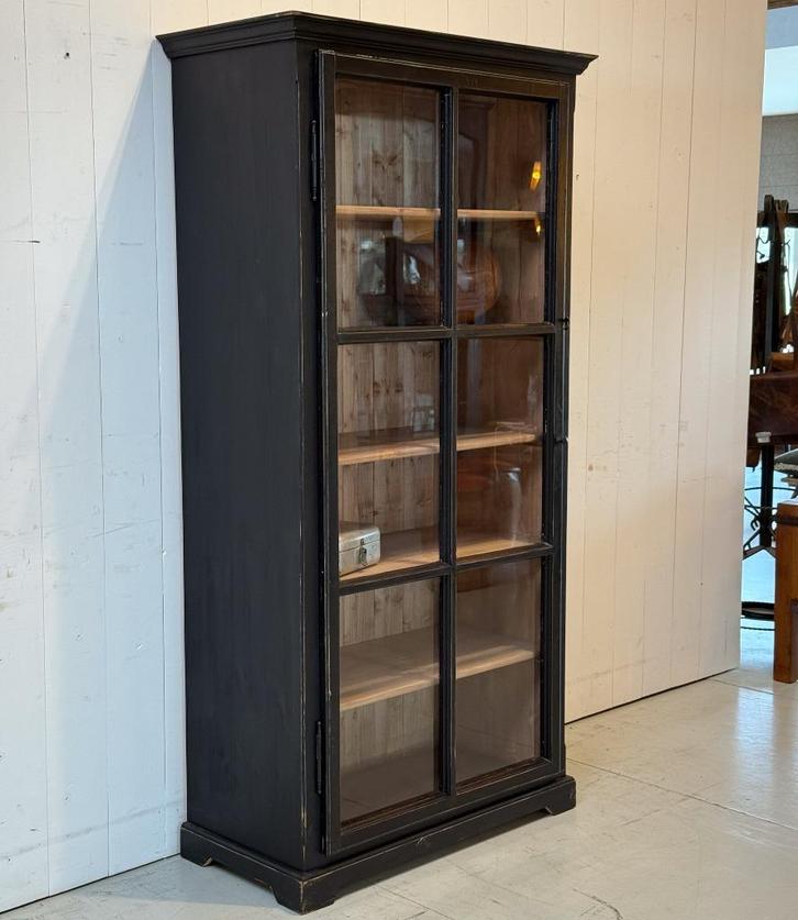 Oude kast, Kast met glas, Vintage kast, Buffetkast, Hal kast, Antiek en Kunst, Curiosa en Brocante, Ophalen of Verzenden
