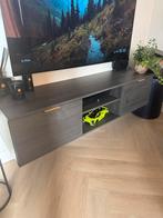 Modern Tv Meubel zwart eiken 150 cm meubel kast zwevend, Overige materialen, 150 tot 200 cm, Ophalen of Verzenden, Zo goed als nieuw