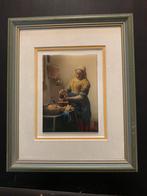 Vermeer “Het melkmeisje” keramische reproductie met lijst, Ophalen of Verzenden