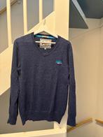 SUPERDRY BLAUW CASHMERE KATOEN TRUI, MAAT: M, Maat 52/54 (L), Blauw, Ophalen of Verzenden, Zo goed als nieuw