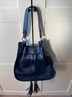 Leuke blauwe lederen tas, Sieraden, Tassen en Uiterlijk, Ophalen, Zo goed als nieuw, Blauw, Handtas