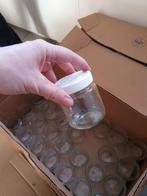 156 glazen wekpotjes met witte deksels 212 ml, Ophalen, Zo goed als nieuw, Glas, Pot, Bus of Blik