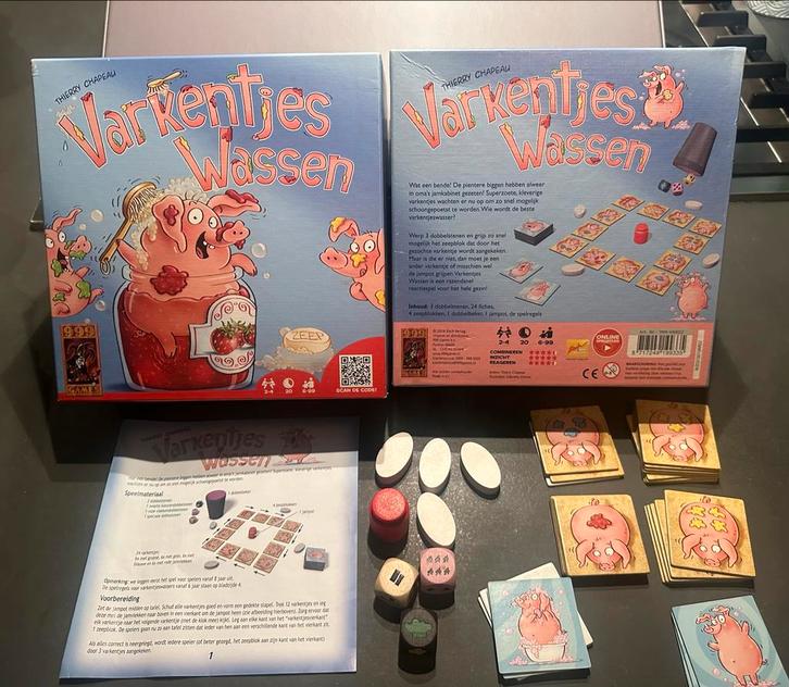 Varkentjes Wassen - Leuk reactiespel!, Hobby en Vrije tijd, Gezelschapsspellen | Bordspellen, Gebruikt, Een of twee spelers, Drie of vier spelers