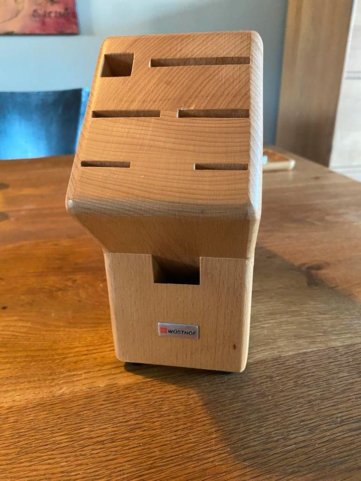 Wusthof Messenblok - Massief Hout - Perfecte Staat, Huis en Inrichting, Keuken | Keukenbenodigdheden, Zo goed als nieuw, Ophalen of Verzenden