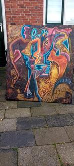 Kleurrijk schilderij, Antiek en Kunst, Kunst | Schilderijen | Modern, Ophalen of Verzenden