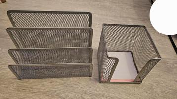 Leuke 2 delige bureauset: Briefhouder en Memobox beschikbaar voor biedingen