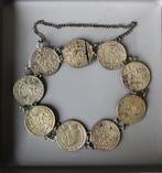 Zilveren 1/10 gulden armband - 1941 en 1942, Vóór koninkrijk, Setje, Zilver, Ophalen of Verzenden