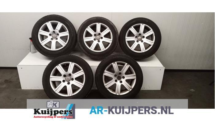 Sportvelgenset + banden van een Audi A6, Auto-onderdelen, Banden en Velgen, Personenwagen, Gebruikt