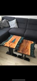 Epoxy salontafels Taxusboom, Ophalen, 50 tot 100 cm, Rond, Zo goed als nieuw