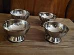 Vintage 4 ZACK RVS Ijscoupes dessertschaaltjes- 60ties,, Overige materialen, Gebruikt, Schaal, Rond