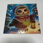 Diamond painting kerstkaart uil, Hobby en Vrije tijd, Ophalen of Verzenden, Zo goed als nieuw, Kerst
