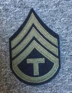 Patch repro Technical Sergeant WW2 US, Verzamelen, Militaria | Algemeen, Embleem of Badge, Amerika, Ophalen of Verzenden, Landmacht