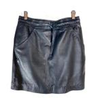 Goosecraft Donkerblauwe Leren Minirok Maat S, Kleding | Dames, Rokken, Maat 38/40 (M), Goosecraft, Zo goed als nieuw, Boven de knie
