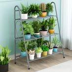 Nieuw in doos Plantenrek buiten metaal 3-laags Plantentafel, Tuin, Verzenden, Vierkant, Nieuw