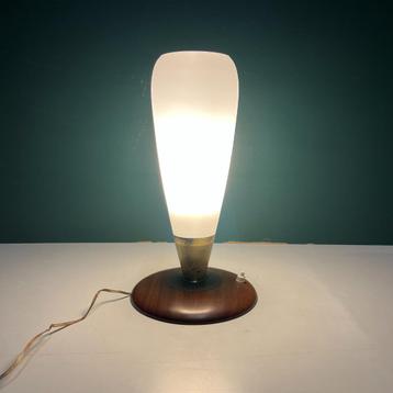 OPRUIMING  teak en messing lamp jaren 60 70 Deens design beschikbaar voor biedingen