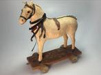 Antiek vilten paard op wielen 31CM Steiff? Waddinxveen?, Antiek en Kunst, Ophalen of Verzenden