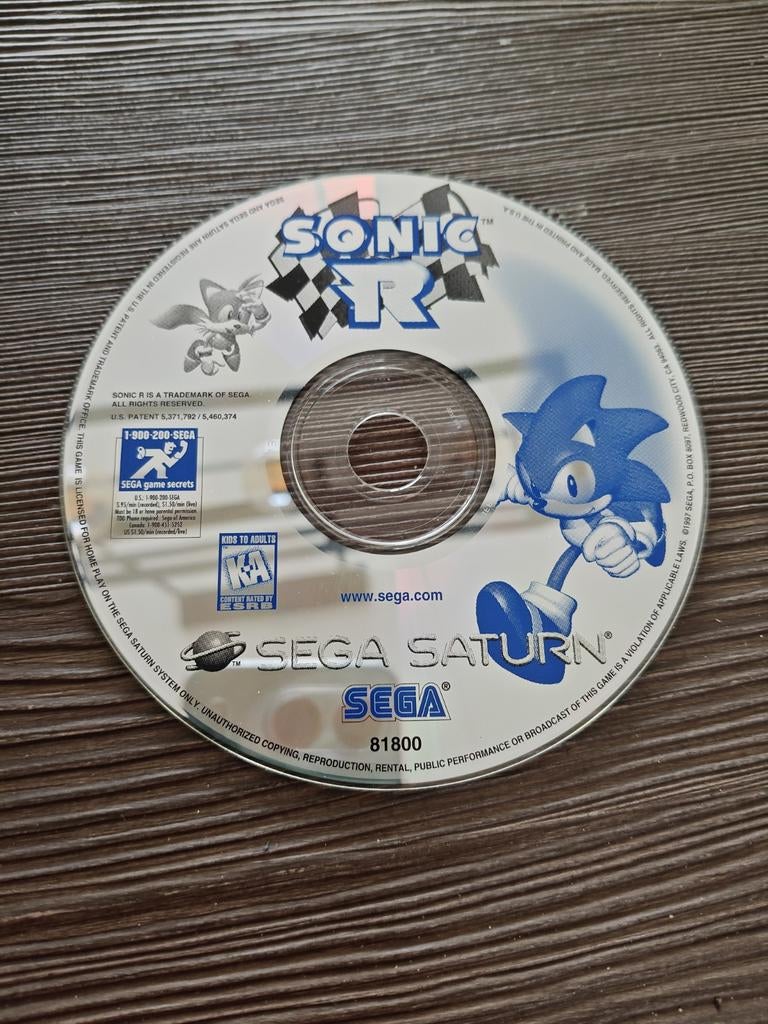 Sonic R Sega Saturn NTSC, Gebruikt, 1 speler, Racen en Vliegen, Ophalen of Verzenden