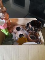 Gratis afhalen theelichtjes en kandelaar en vaasje, Huis en Inrichting, Woonaccessoires | Kandelaars en Kaarsen, Ophalen, Gebruikt