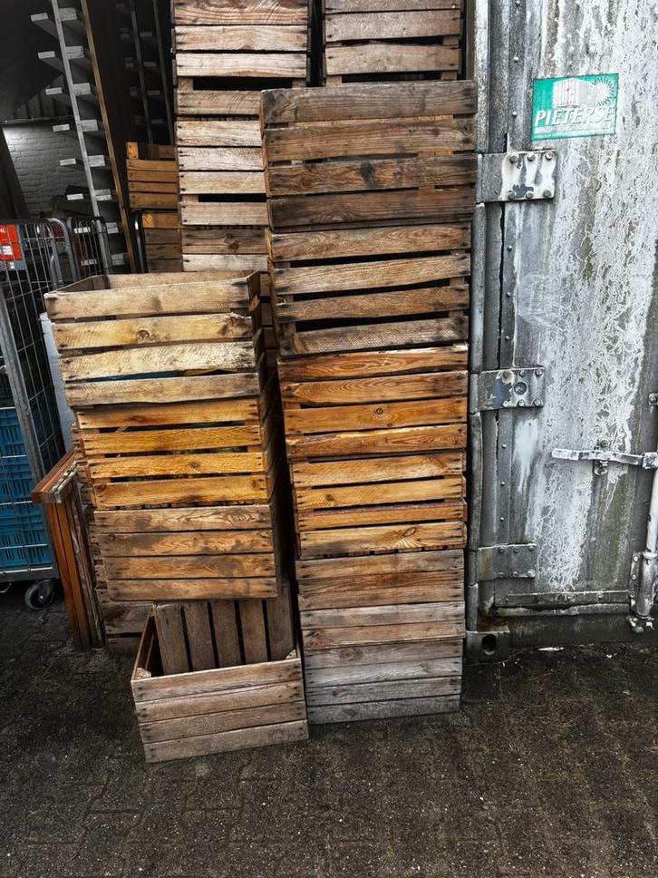 Mooie authentieke houten fruit en veilingkistjes ca. 70 stuk, Huis en Inrichting, Woonaccessoires | Kisten, Gebruikt, Minder dan 50 cm