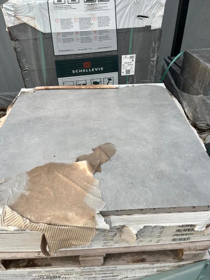 VT-wonen keramische tegels 90x90x3cm Mold basalt 18 stuks, Tuin en Terras, Tegels en Klinkers, Nieuw, Terrastegels, Keramiek, 10 m² of meer