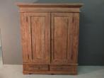 Doorleefde teakhouten 2-deurs kast, 200 cm of meer, 150 tot 200 cm, Teakhout, Nieuw