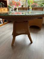Lloyd Loom Eettafel., Huis en Inrichting, Tafels | Eettafels, Rond, Ophalen of Verzenden, Zo goed als nieuw, 100 tot 150 cm