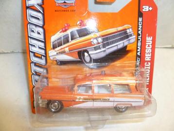 Matchbox 2012 1963 Cadillac Ambulance nieuw in blister model beschikbaar voor biedingen