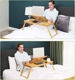 SONGMICS Laptoptafel Bamboe - Inklapbaar & Verstelbaar, Computers en Software, Laptoptafels, Ophalen, Nieuw, In hoogte verstelbaar