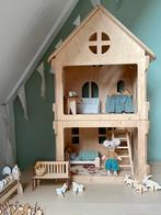 Houten poppenhuis + maileg muis + meubels + accessoires, Ophalen of Verzenden, Zo goed als nieuw, Poppenhuis