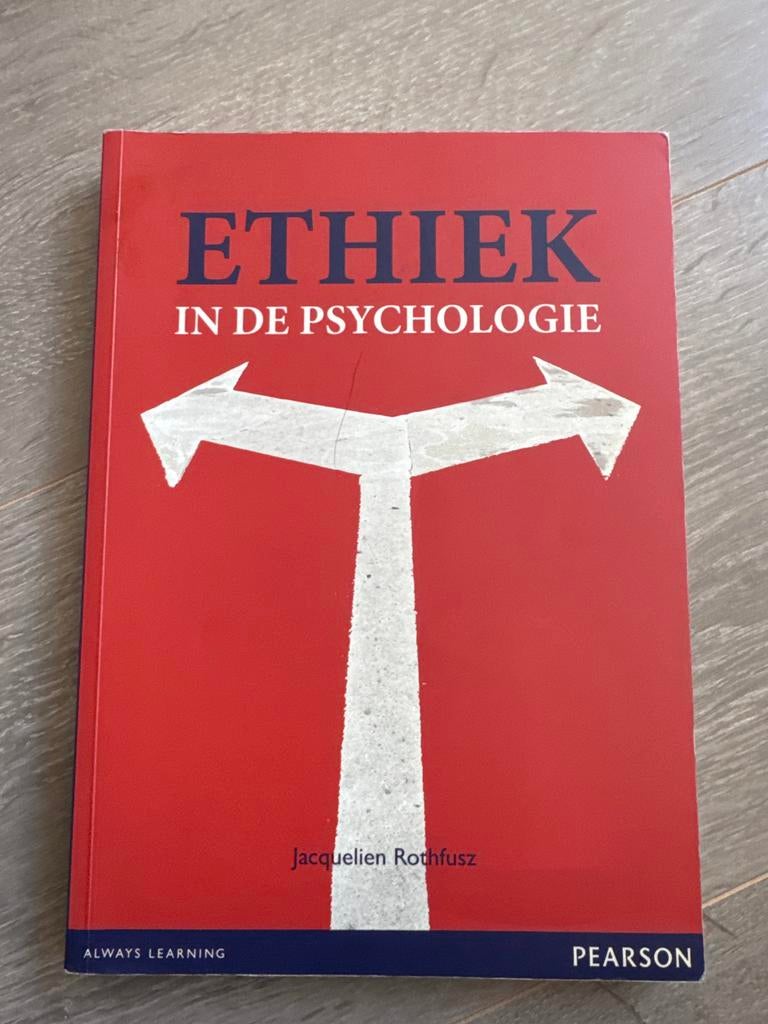 Ethiek in de Psychologie - Jacquelien Rothfusz, Boeken, Ophalen of Verzenden, Gamma, Gelezen, HBO