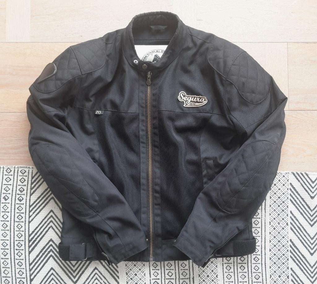 Segura Walt Vintage style motorjas textiel - Zwart - Maat XL, Motoren, Jas | textiel, Heren, Ophalen of Verzenden, Segura