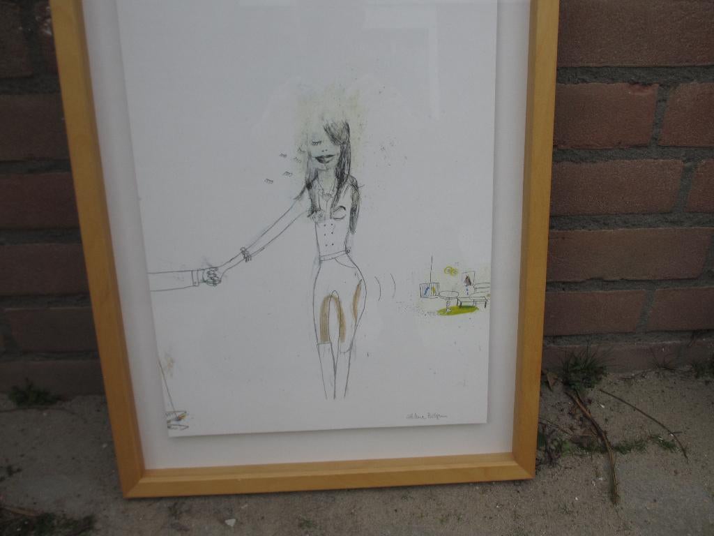 IKEA KONST Lola Fraser/ Helene Billgren/ Anna Larsso, Achter glas, Gebruikt, Schilderij, Ophalen of Verzenden