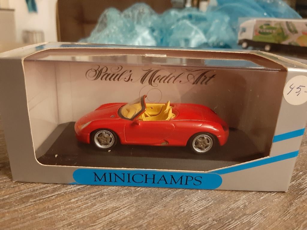 porsche  boxster minichamps 1:43, Ophalen of Verzenden, Zo goed als nieuw, Auto, MiniChamps