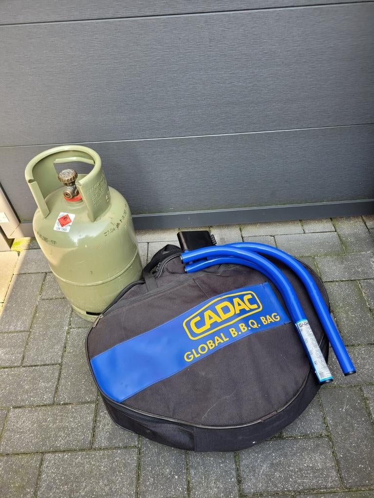 Cadac schottelbraai kompleet met gasfles, Caravans en Kamperen, Kampeeraccessoires, Ophalen of Verzenden, Gebruikt