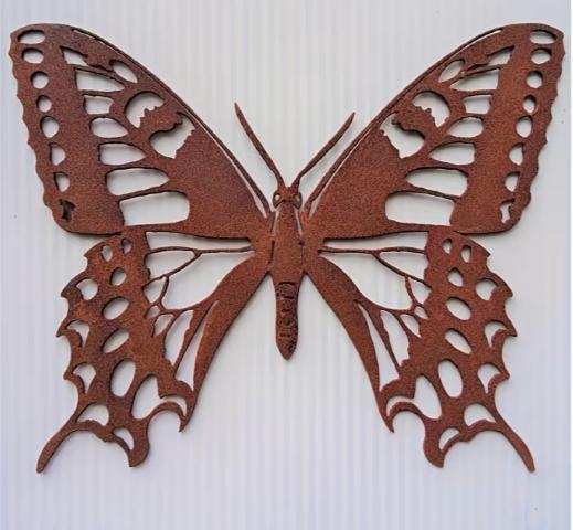 Muurdecoratie Vlinder roest metaal, Ophalen of Verzenden, Nieuw