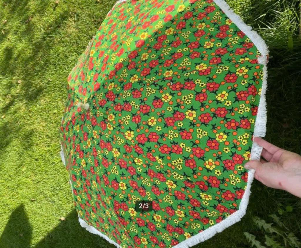 Retro paraplu parasol, Ophalen of Verzenden, Zo goed als nieuw