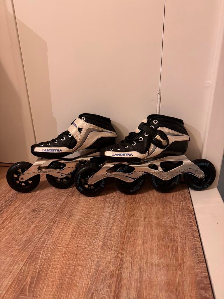 Zandstra skeelers 4x100 mm, Ophalen of Verzenden, Zo goed als nieuw, Inline skates 5 wielen