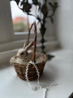 Spuncotton konijn paashaas schaapje pasen aardewerk oud, Ophalen of Verzenden